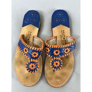 Palm Beach Sandals Sz 9 Blue Orange Women's